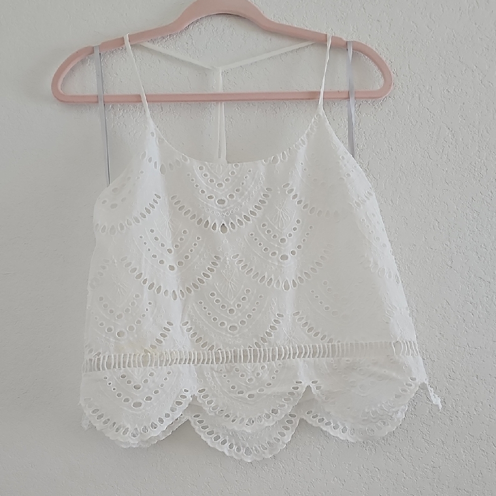 Lovers & Friends White Lace Women's Top